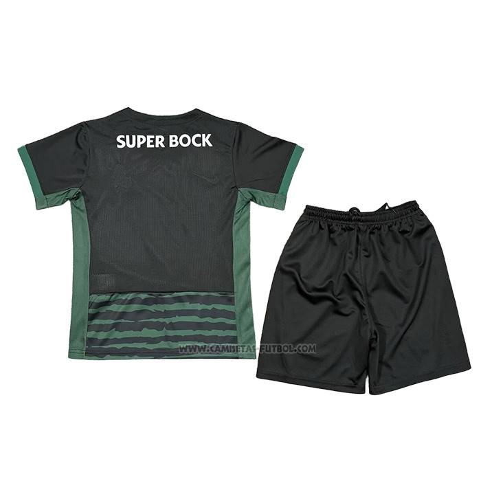 Camiseta Sporting Special Nino 2025-2026 Verde Negro